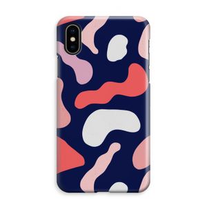 Memphis Shapes Pink: iPhone XS Max Volledig Geprint Hoesje