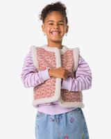 HEMA Kindergilet teddy bloemen ecru (ecru)