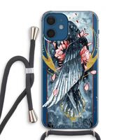 Golden Raven: iPhone 12 Transparant Hoesje met koord