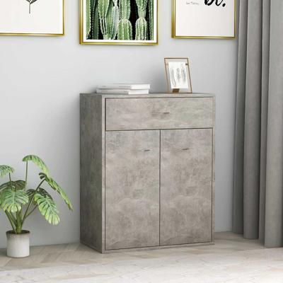 Dressoir 60x30x75 cm bewerkt hout betongrijs