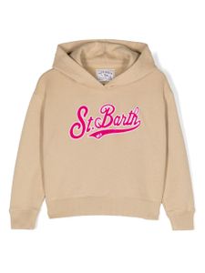 MC2 Saint Barth Kids hoodie en jersey à logo imprimé - Tons neutres