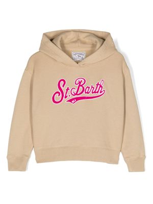 MC2 Saint Barth Kids hoodie en jersey à logo imprimé - Tons neutres