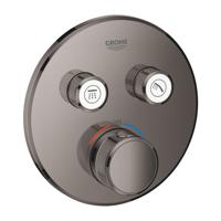 Grohe SmartControl Inbouwthermostaat - 3 knoppen - rond - hard graphite 29119A00