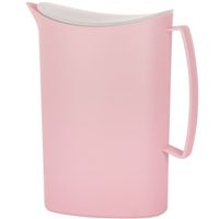 Juypal Schenkkan/waterkan - roze - 2 liter - kunststof - L20 x H23 cm - met deksel   - - thumbnail