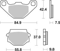 BREMBO Remblokken, voor de moto, Road Organisch 07KS0432
