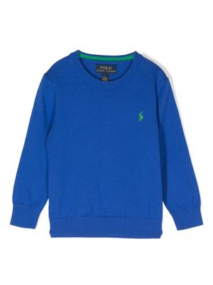 Ralph Lauren Kids pull à logo - Bleu