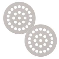 Bloemenschikker voor in vaas - 2x - bloemverdeler - Dia 12,5 cm - wit - vaas raster - dolomiet