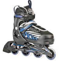 Leon inline-skates zwart/blauw, maat 29-32 - thumbnail