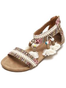 Summer Ethnic Pu Boho Slide Sandals