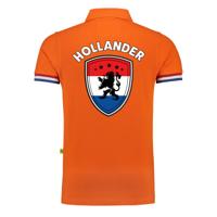 EK / WK supporter poloshirt - heren - oranje - vlag - Leeuw Hollander - Koningsdag - grote maat
