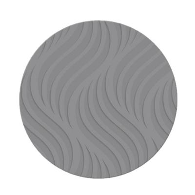 Ronde placemat - grijs - wave patroon ? D37 cm ? EVA kunststof - tafeldecoratie - onderleggers