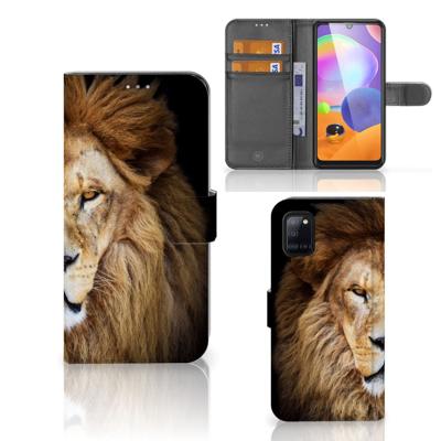 Samsung Galaxy A31 | Telefoonhoesje | Met pasjeshouder | Leeuw