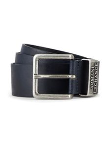 Armani Exchange ceinture en cuir à logo - Bleu