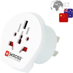 Skross 1.500222-E netstekker adapter Type I (AU) Universeel Wit