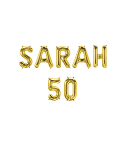 Set Folie Ballonnen - Sarah 50 Goud