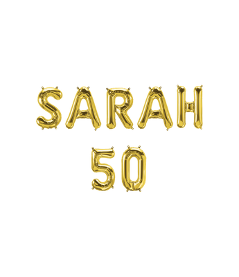 Set Folie Ballonnen - Sarah 50 Goud