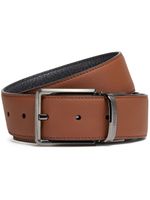 Zegna ceinture en cuir à design réversible - Marron - thumbnail