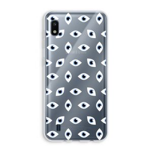 Eyes pattern: Samsung Galaxy A10 Transparant Hoesje