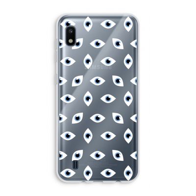 Eyes pattern: Samsung Galaxy A10 Transparant Hoesje
