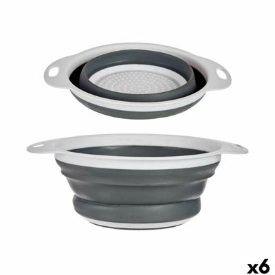 Strainer Kinvara 81604 Wit Grijs Polypropyleen TPR 25 x 20 x 8,5 cm 25 x 3 x 20 cm (6 Stuks)