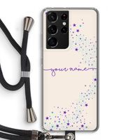 Sterren: Samsung Galaxy S21 Ultra Transparant Hoesje met koord