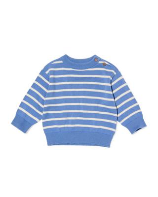 HEMA Babytrui fijngebreid strepen blauw (blauw)