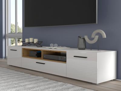 Tv-meubel ANITA 3 deuren 2 vakken wit/artisan eik