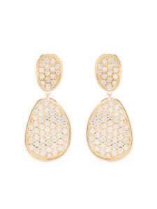 Marco Bicego boucles d'oreilles pendantes en or 18ct pavées de diamants