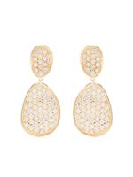 Marco Bicego boucles d'oreilles pendantes en or 18ct pavées de diamants - thumbnail