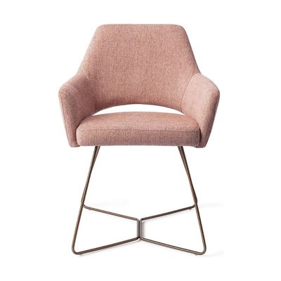 Jesper Home Yanai eetkamerstoel Pink Punch beehive rose