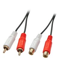 Lindy 35673 5m 2 x RCA 2 x RCA Zwart, Rood, Wit audio kabel