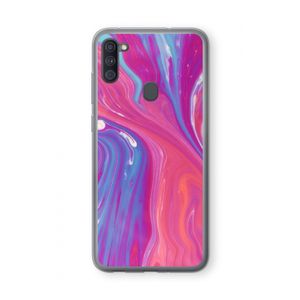 Paarse stroom: Samsung Galaxy A11 Transparant Hoesje