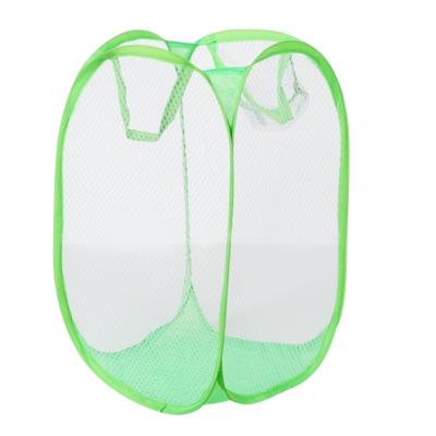 3 stuks opvouwbare pop up Wash tas wasmand tas belemmert mesh opslag Pueple vuile kleren mand (groen)