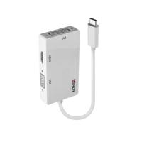 LINDY USB-C, VGA Converter [1x USB-C stekker - 1x DVI-bus 24+5-polig, HDMI-bus, VGA-bus] Lindy