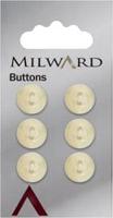 Milward Knoop Met Bloem Zachtgeel 12mm (6 stuks)