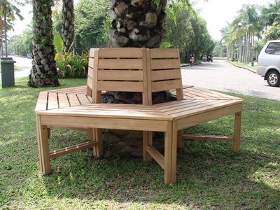 Hardhouten boombank- - Hardhout- Tuindeco