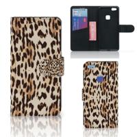 Huawei P10 Lite | Telefoonhoesje | Met pasjeshouder | Leopard