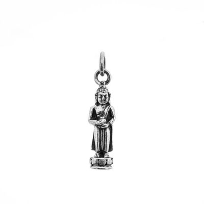 Geboortedag Boeddha hanger/bedel Woensdag 925 zilver - 2 cm