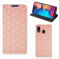 Samsung Galaxy A30 | Hoesje met Magneet | Pattern Orange