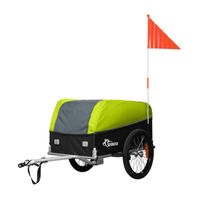 SAMAX fietskar-fietsaanhanger-bagagekar- belastbaar tot 40 kg-inhoud 120 liter in groen/grijs - Grey Edition - thumbnail