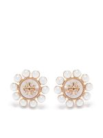 Tory Burch boucles d'oreilles à plaque logo