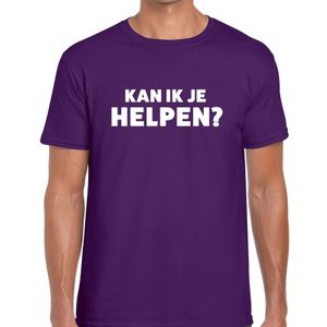 Kan ik je helpen beurs/evenementen t-shirt paars heren