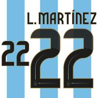 L.Martinez 22 (Officiële Argentinië Bedrukking 2024-2025)