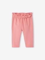 Molton babybroek met elastische taille rozenhout