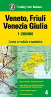 Fietskaart - Wegenkaart - landkaart 04 Veneto, Friuli Venezia | Touring Club Italiano