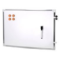 Magnetisch whiteboard/memobord met marker/magneten extra sterk - 60 x 40 cm - thumbnail