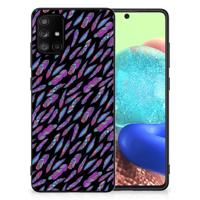 Samsung Galaxy A71 Back Case Feathers Color