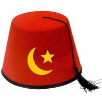 Turks fez verkleed hoedje van vilt - thumbnail
