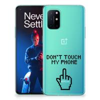 OnePlus 8T Silicone-hoesje Finger Don&apos;t Touch My Phone