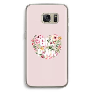 GRL PWR Flower: Samsung Galaxy S7 Transparant Hoesje